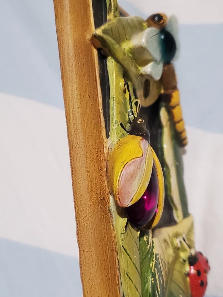 Interruptor de luz de madera de insectos de colección cubierta de placa libélula Ladybug abejorro Foto 4 de 4