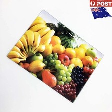 New Tempered Glass Cutting Board 30x20cm Bench Protector Fruit & Veggies Kitchen