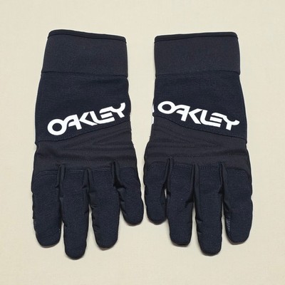 Oakley Performance Fit Mens Large Gloves Black White Graphic Logo Athletic Sport
