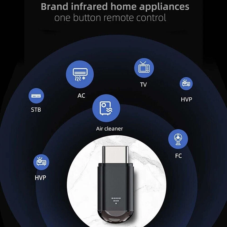 Universal Remote Control For TV Box Air Conditioner App IR Infrared Mini Adapter - Image 4 of 4