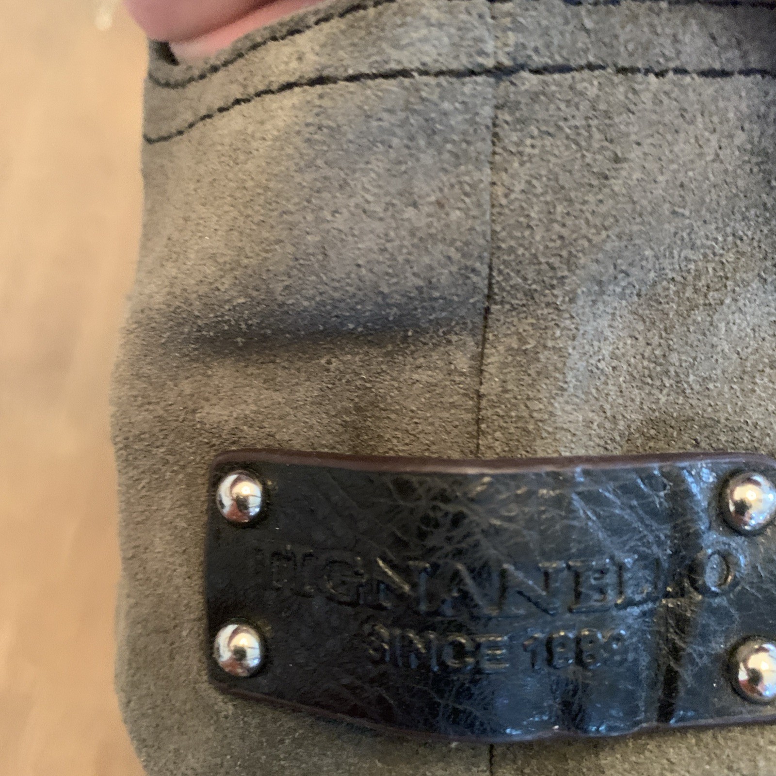 Tignanello patchwork suede 100 % leather crossbod… - image 7