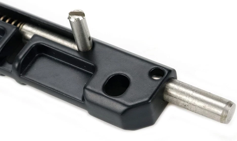 2 Pcs Spring Loaded Latch, Barrel Bolt Latch Normally Black - Image 4 of 4