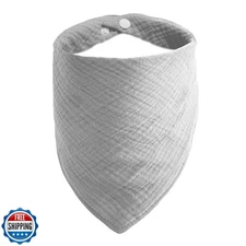 BlissBud Dog's Bandanas Solid Color Cotton Pet Scarf with Adustable Button,Da