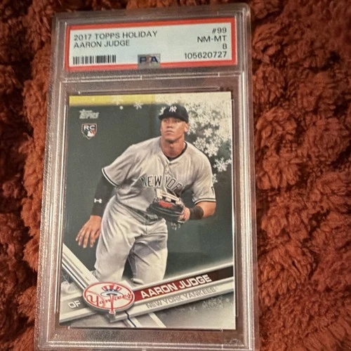 2017 Topps Holiday Aaron Judge Rookie #HMW99 PSA 8 Baseball Card