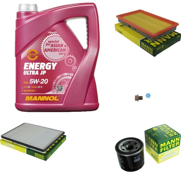 Mann Inspektionspaket 5L Mannol Energy 5W-20 FüR Nissan Primera Hatchback-image