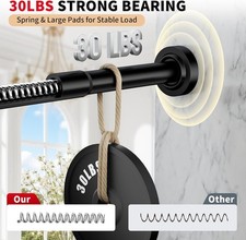 ⭐ 50-410cm Teleskopstange Edelstahl Duschvorhangstange Ohne Bohren Kleiderstange