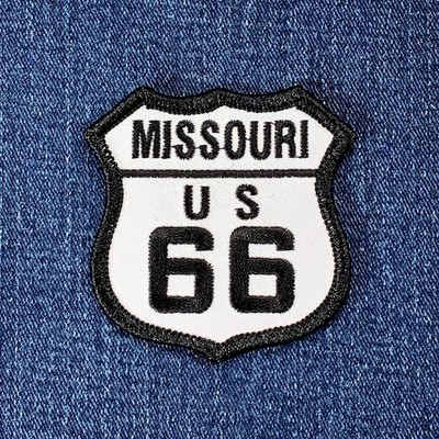 Missouri Route 66 Patch - Embroidered Highway Sign Badge 2.5'' (Iron On)
