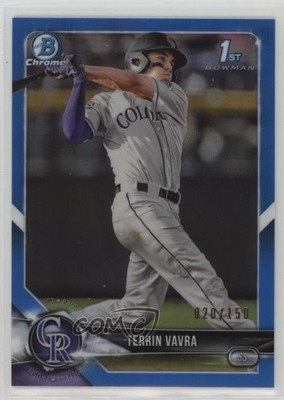 2018 Bowman Draft Chrome Blue Refractor 20/150 Terrin Vavra #BDC-5 11oh