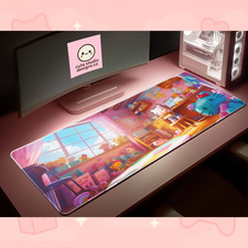 Hello Kitty Mousepad Kawaii Desk Mat XL Cute Pink Gaming Mouse Pad Sanrio