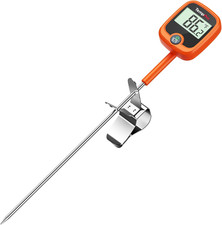 TP509 Candy Thermometer with Pot Clip, 10" Long Probe Instant Read Meat Food The