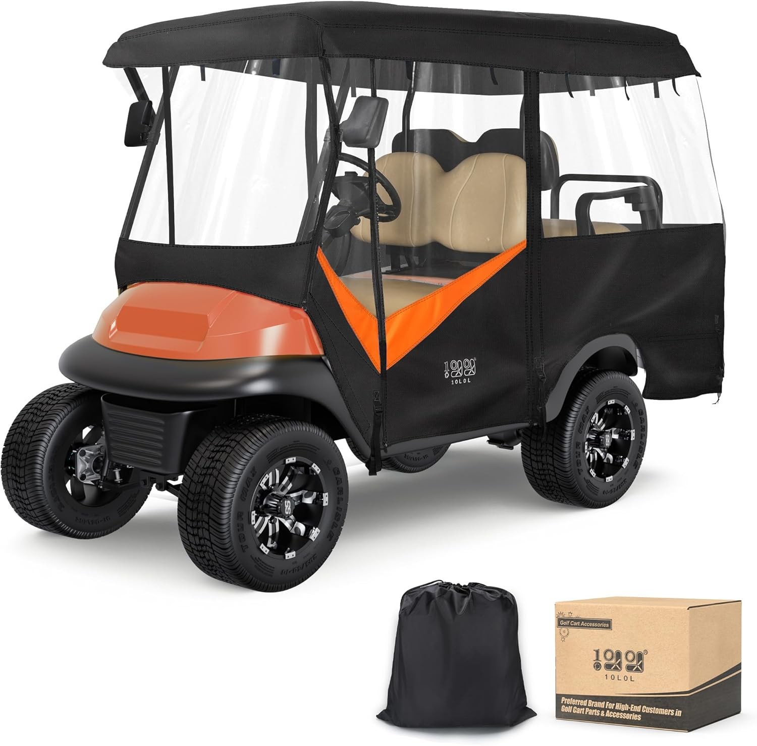 Cart Enclosure 86&rsquo;&rsquo;, Universal 600d Driving Cover For Yamaha Ezgo