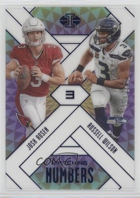 2018 Illusions Matching Numbers Blue Josh Rosen Russell Wilson #4 Rookie RC 2r7