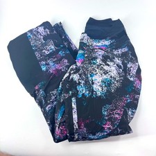 Spyder Echo Gtx GoreTex Black and Pink Ski Pants with Artistic Design -Womens