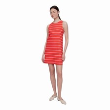 Gap Women’s Jersey Mini Dress Size Large Red Pink Striped Sleeveless NEW