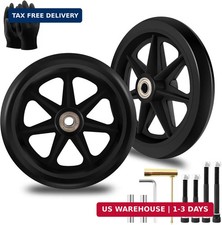 2Pcs 6 Inch Replacement Wheelchair Wheels for Walkers - Environmentally Friendly