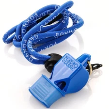 Fox 40 Classic CMG Safety 3-Chamber Pealess Whistle + Lanyard, Blue
