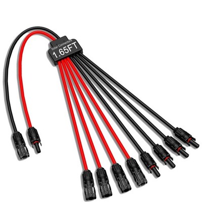 Solar Connectors for 4 Solar Panels,Tool-Free Solar Panels Connectors,Waterproof