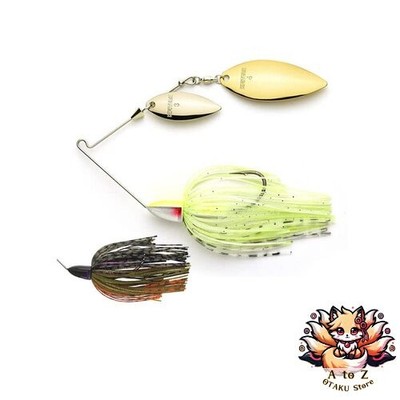NEW Keitech T-Bone Spinnerbait Double Willow DW 3/8oz #001 Black
