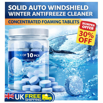 Car Windshield Cleaner Tablets Antifreeze Foaming Glass Wiper Kitchen Clean UK