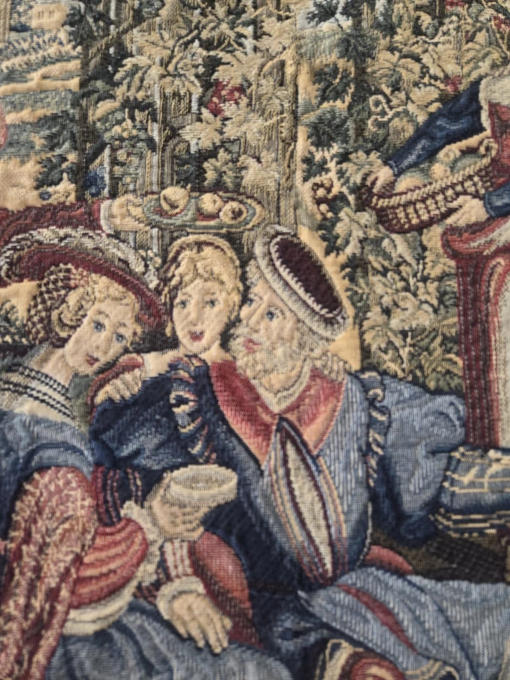 The Month of October European Decorative Woven Florentine Tapestry 36” x 27”  - Image 4 of 4