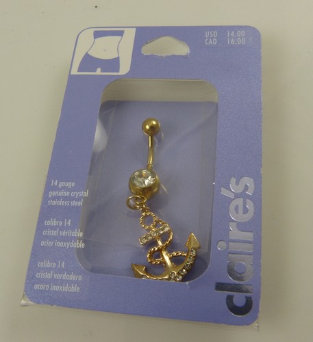 bling cristalli di ancoraggio anello ombelico, piercing, corpo gioielli ombelico navale - Foto 4 di 5