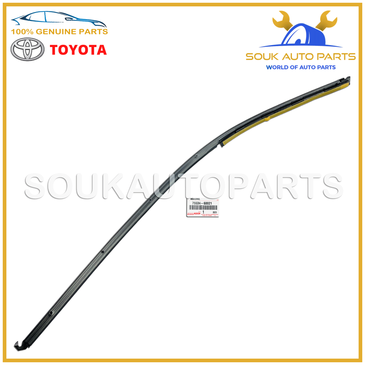 75534-60021 Genuine Toyota MOULDING, WINDSHIELD, OUTSIDE LH