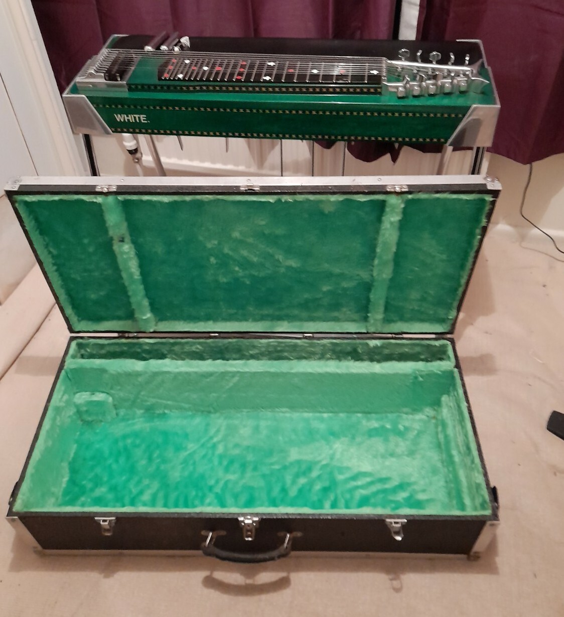 Pedal Steel Guitar E9 10 String 4 Levers 3 Pedals Made By White With