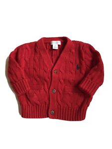 Polo Ralph Lauren Red Cable Knit 