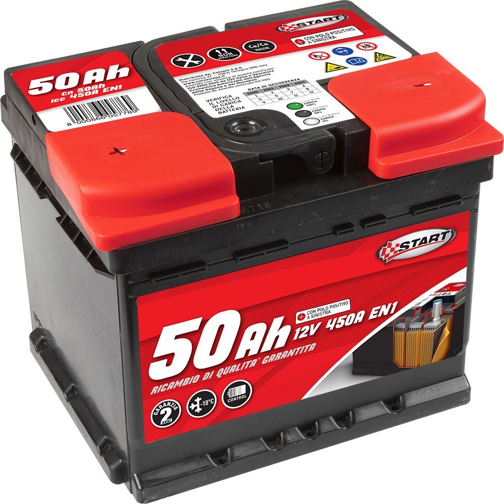 1390892 Batteria Auto 50AH 12V 450A polo positivo sinistro Cassetta L1B