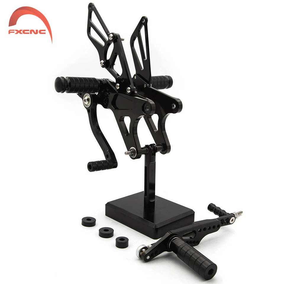 Juego de estriberas de motocicleta reposapiés para Yamaha YZF R1 2009-2011 2012 2013 2014 Foto 2 de 4