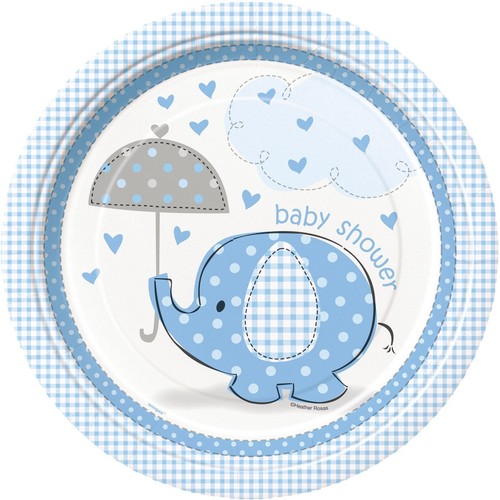 BLUE UMBRELLAPHANTS - Ultimate Baby Shower Party Pack, Tableware Decorations Boy - Picture 6 of 16