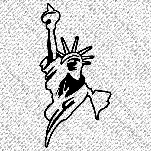 FREIHEITSSTATUE NEW YORK ISLAND TRIKOT FREIHEIT VINYL AUFKLEBER (SL-01) - Bild 3 von 14