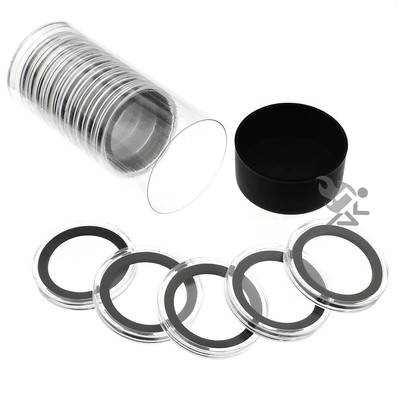 #ad #ad 1.5oz Canadian Coin Holders Black Capsule Tube amp; 15 Air Tite X38mm Black Rings $29.95