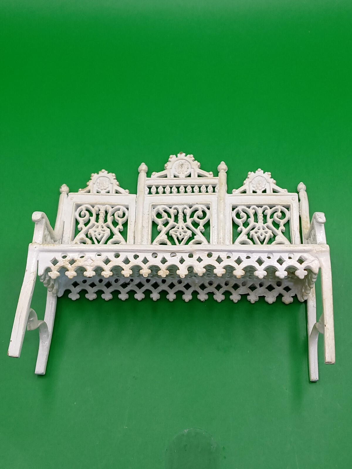 vintage artisan metal garden bench. eBay