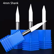 4mm Shank Flat Bottom Carving Knife Milling Cutter 15°-90° CNC Engraving V Shape