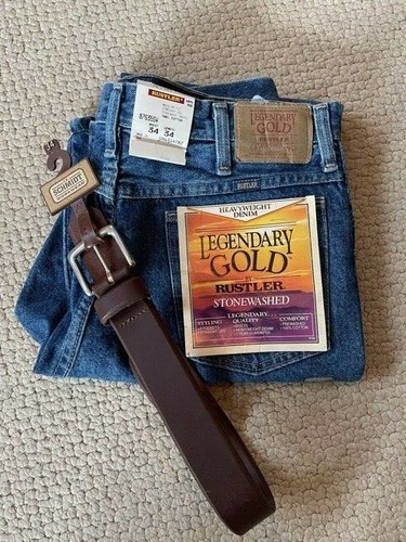 Blue Jeans Mens Rustler Legendary Gold 
