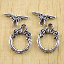 15sets 19x14mm bar17x9mm Tibetan Silver Toggle Clasp H0524