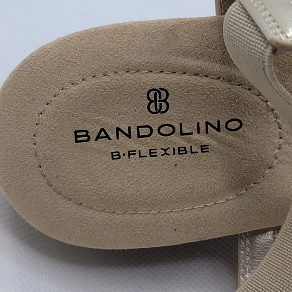 Sandalia Mujer Talla 6.5 Beige Cuero Cuña Egipcia Cleopatra Foto 2 de 4