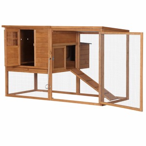Pawhut wooden backyard poultry hen house chicken coop 