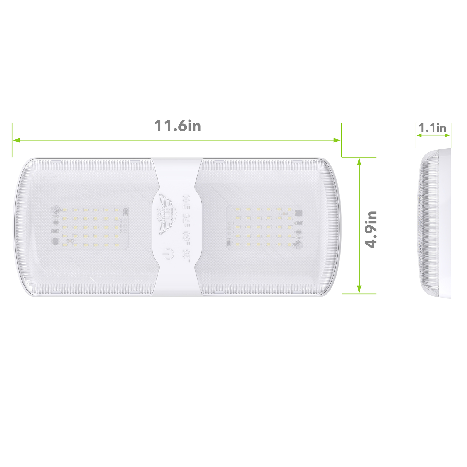 5 PK Leisure LED RV Interior Double Dome Touch Dimmer Light Fixture for