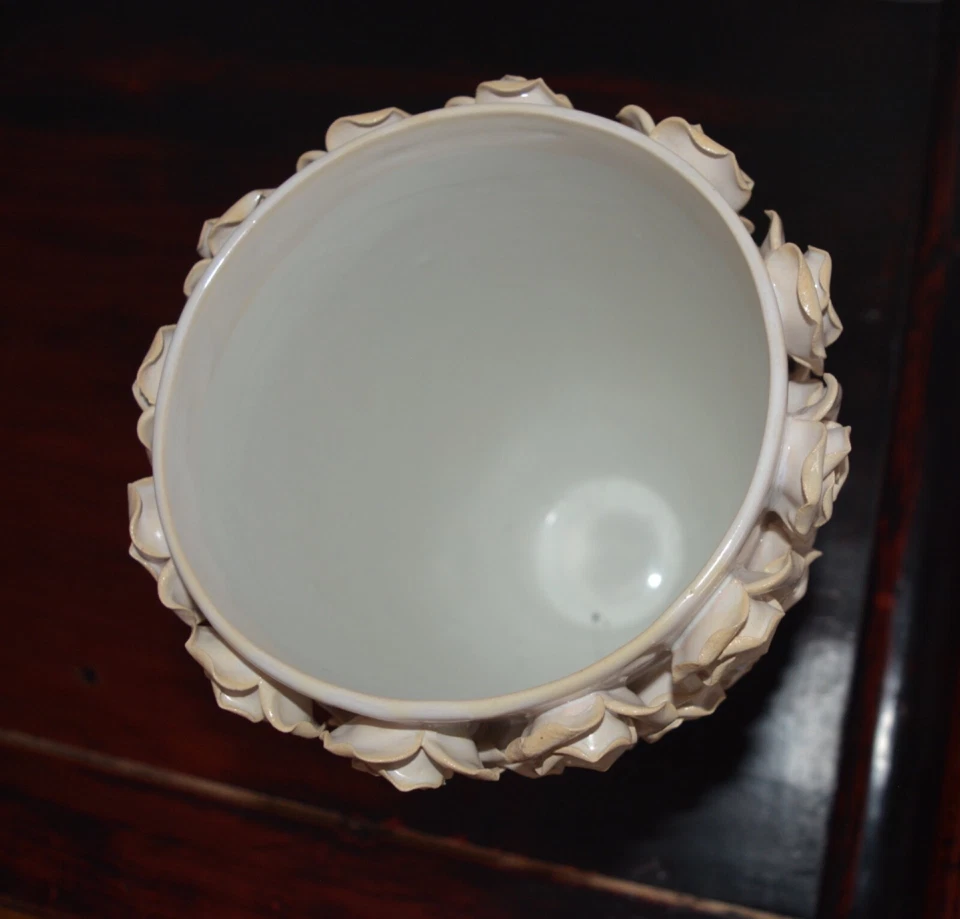 Jarrón decorativo PTMD con patas rosa 3D porcelana decorativa 10,25" Foto 3 de 4