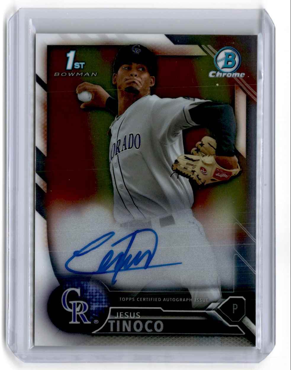 2016 Bowman Chrome Prospects Autographs Jesus Tinoco RC Auto Colorado