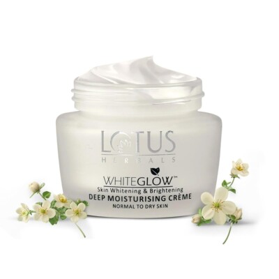 Lotus Herbals WhiteGlow Deep Moisturising Creme Normale Trockene Haut Gesicht...