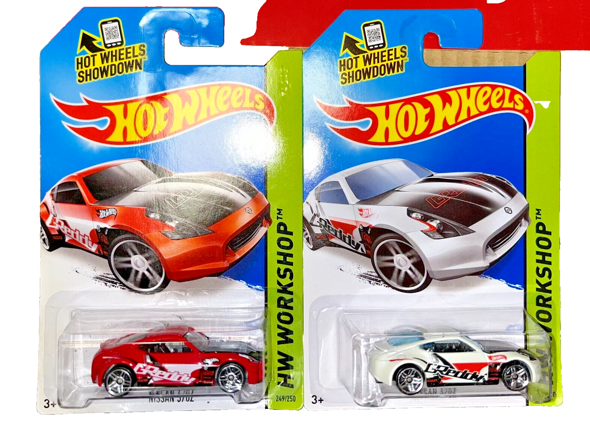 HOT WHEELS 1:64 SET OF 2 NISSAN 370Z GREDDY CARS. 1 RED & 1 WHITE