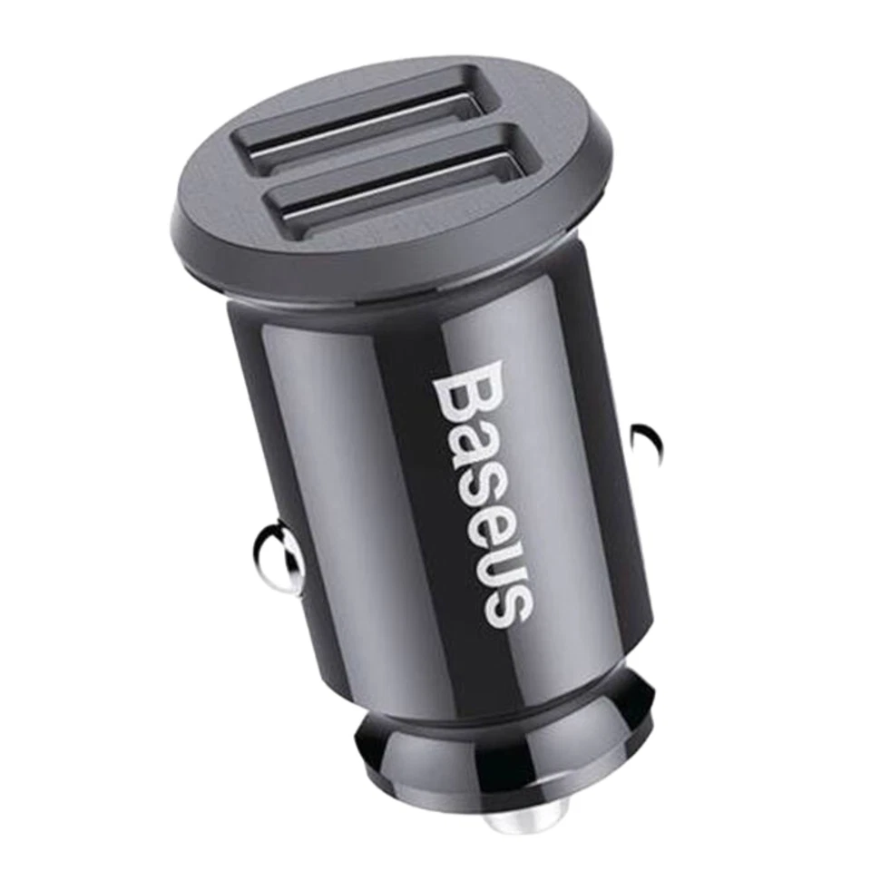 Car Charger Baseus Cigarette Lighter 2x USB 5V 3.1A Universal Car Black - Image 2 of 4