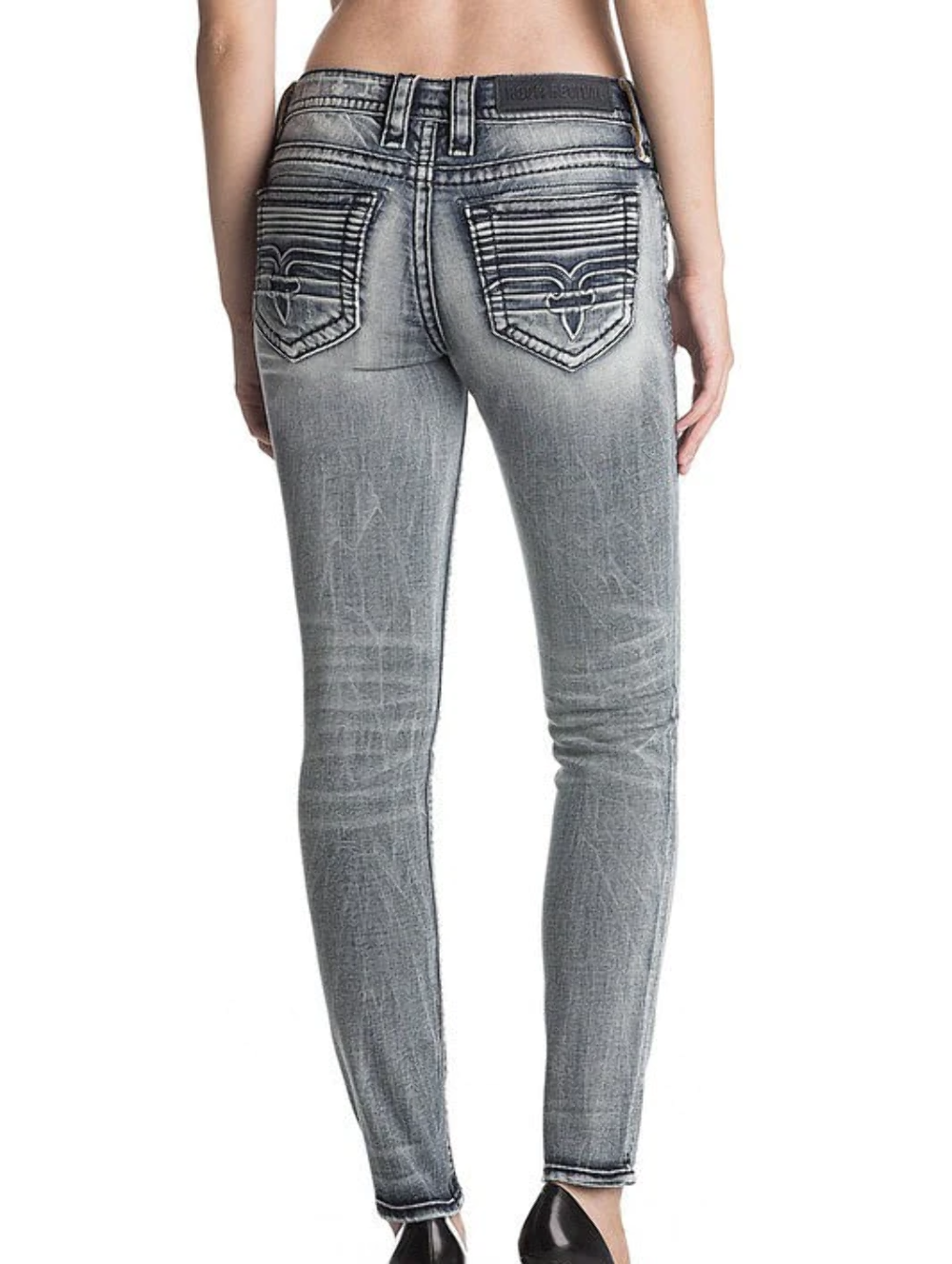 Rock Revival Moon AK206 Moto Ankle Skinny Women's Jeans | eBay
