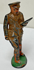 1930'S VINTAGE BARCLAY MANOIL LEAD TOY SOLDIER OFFICER READING ORDERS