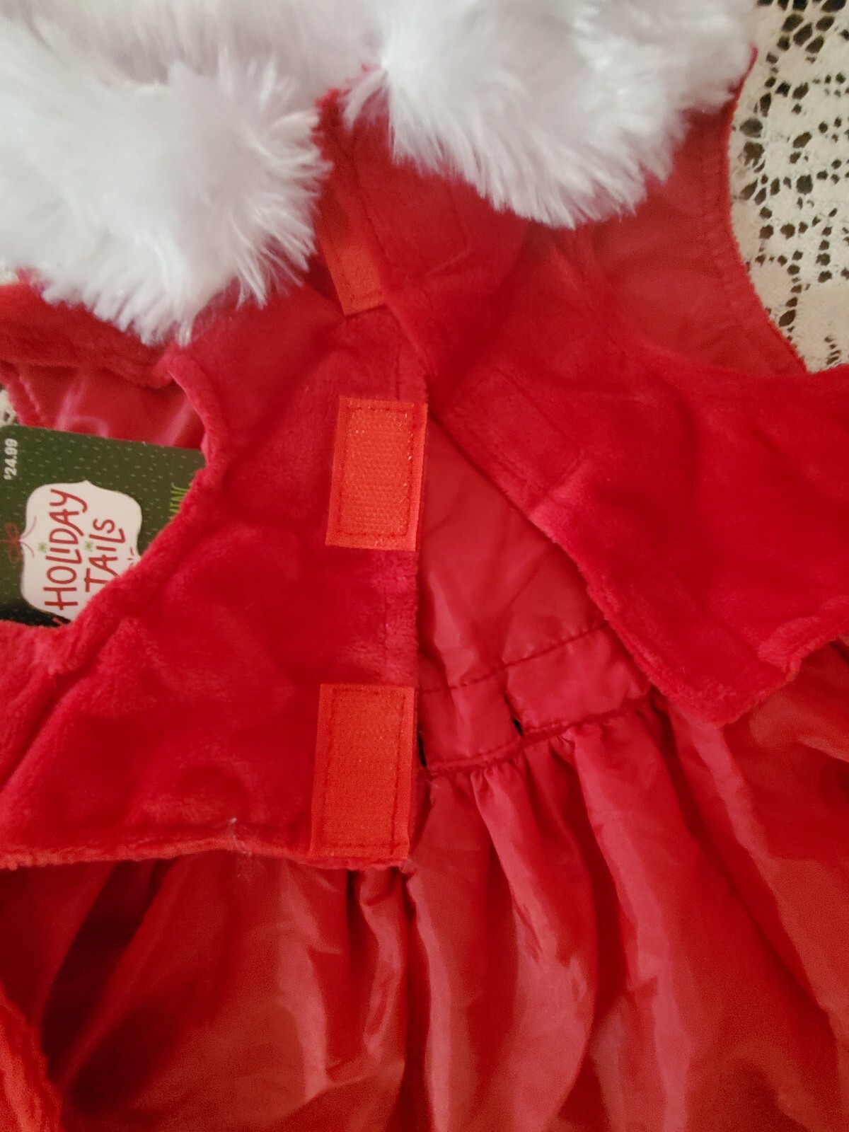 Holiday Tails Mrs Santa Claus dog coat costume Christmas Sale Helps