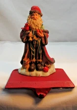 Holiday Treasures Santa Stocking Hanger with Cardinal