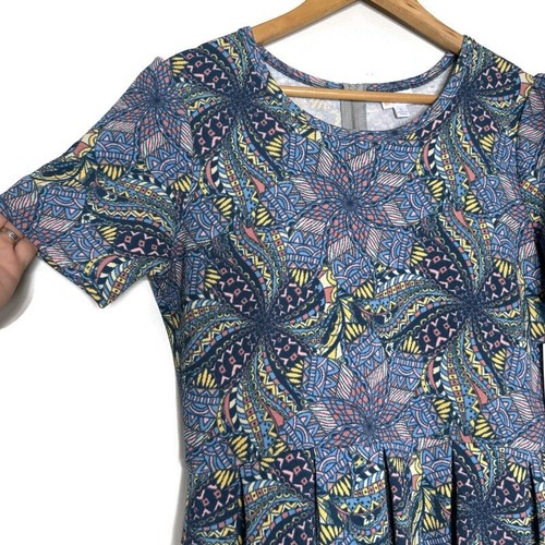 Lularoe Kaleidoscope Print Bohemian Style Amelia Dress Women’s Size Large - Picture 3 of 6
